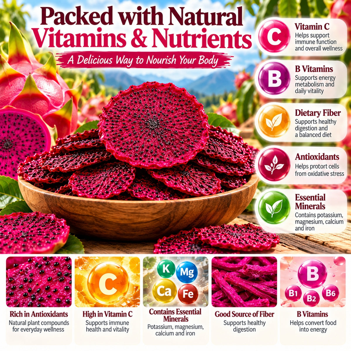 Premium Dried Dragon Fruit-JR