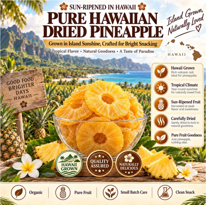 🔥 Hawaii’s Golden Dried Pineapple – 🍍A Clean Tropical Snack for Active Living-JR-Fay