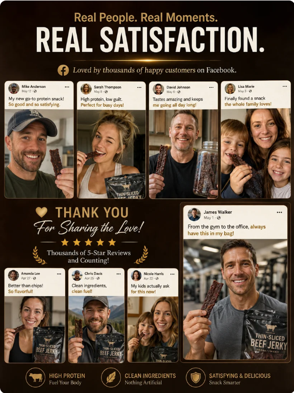 Premium Pasture-Raised Angus BeefPremium High-ProteinJerky-Pasture-Raised Beef Snack-JR