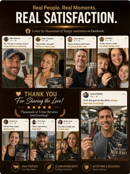 Premium Pasture-Raised Angus BeefPremium High-ProteinJerky-Pasture-Raised Beef Snack-JR
