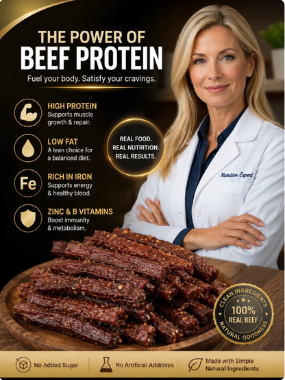 Premium Pasture-Raised Angus BeefPremium High-ProteinJerky-Pasture-Raised Beef Snack-JR
