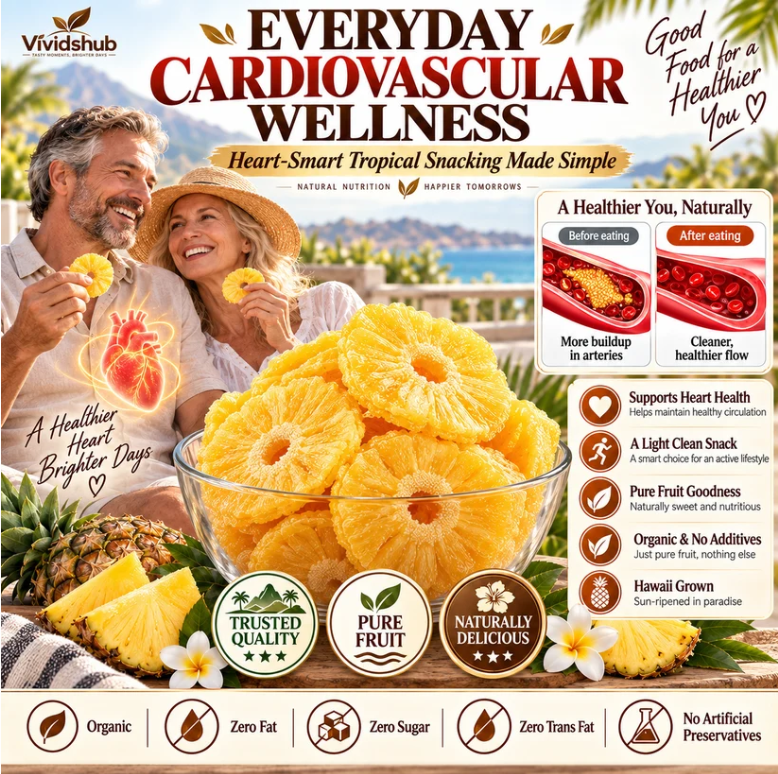 🔥 Hawaii’s Golden Dried Pineapple – 🍍A Clean Tropical Snack for Active Living-JR-Fay